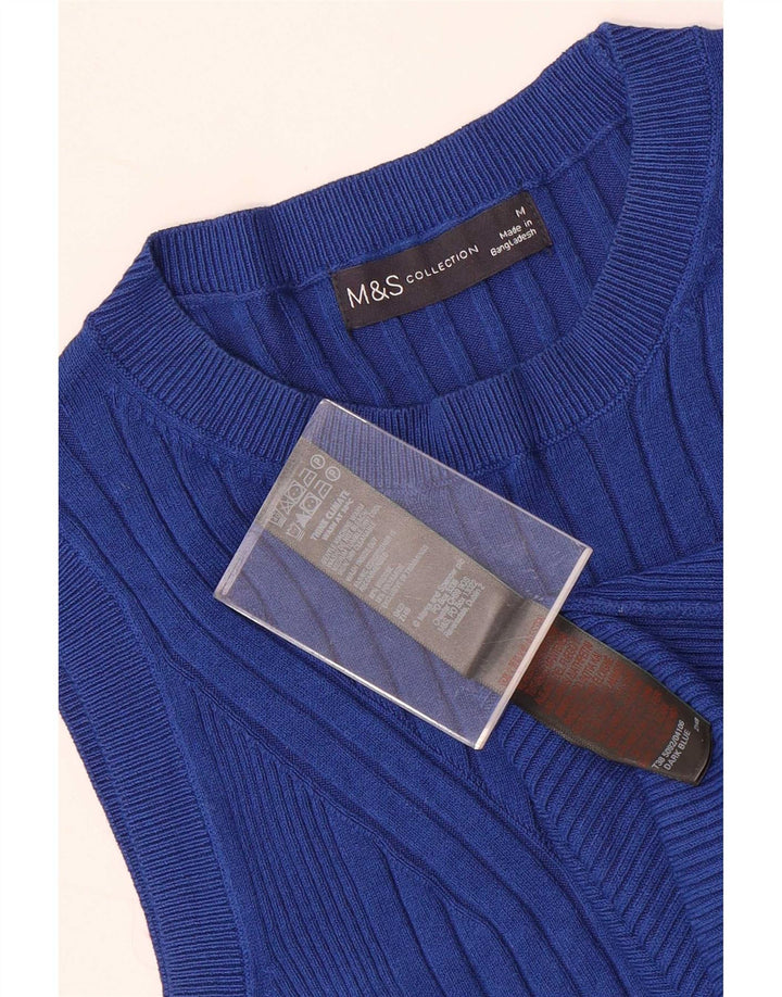Marks & Spencer - Camiseta sin mangas para mujer, talla 40, viscosa azul mediana