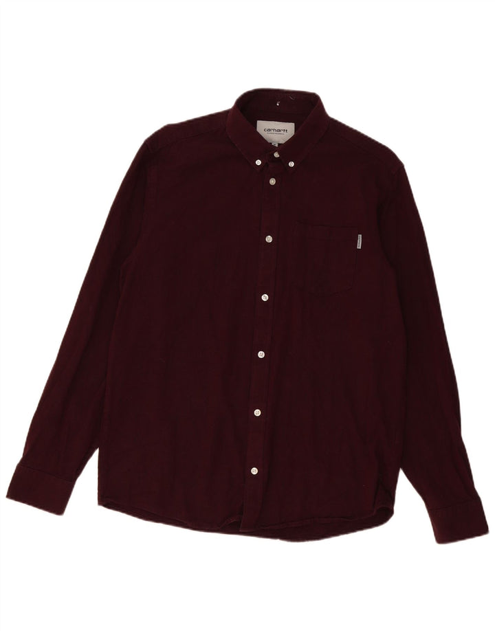 Camisa Carhartt Hombre Algodón Burdeos Medio