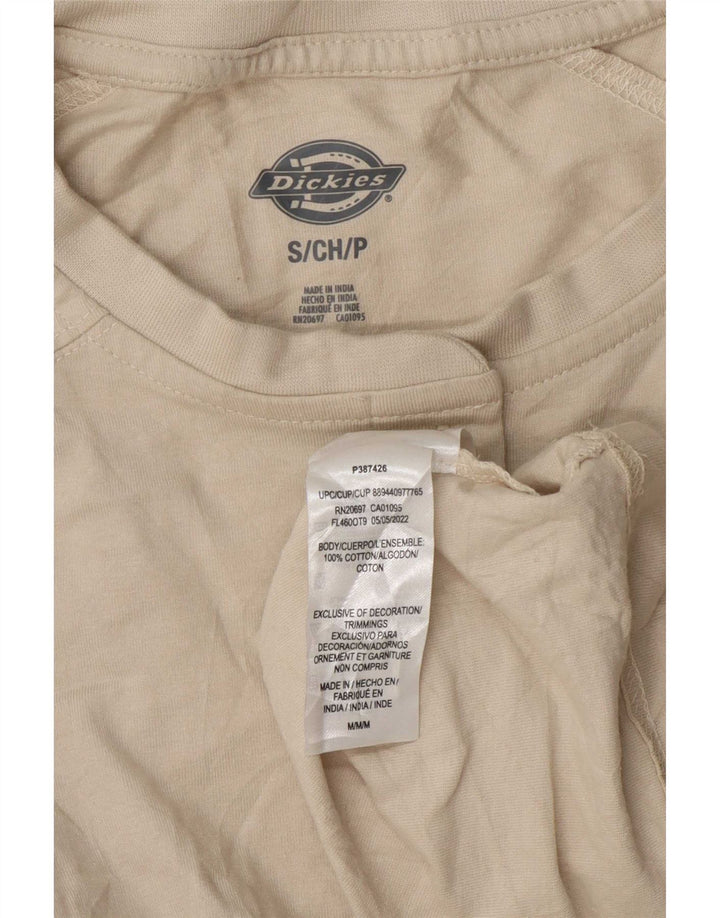 Dickies Top Mujer Manga Larga UK 10 Small Algodón Beige