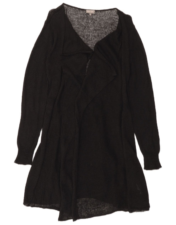 Phase Eight Suéter Cárdigan Abierto Largo para Mujer UK 44 Grande Lino Negro