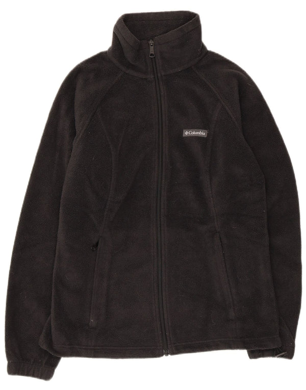 COLUMBIA Chaqueta polar para mujer UK 10 Small Poliéster negro
