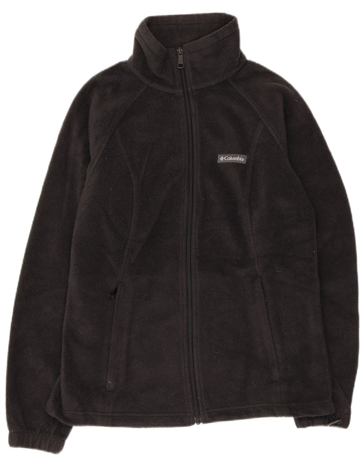 COLUMBIA Chaqueta polar para mujer UK 10 Small Poliéster negro