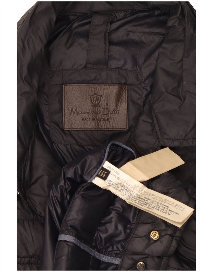 MASSIMO DUTTI Chaqueta acolchada para hombre UK 40 Large Poliéster negro