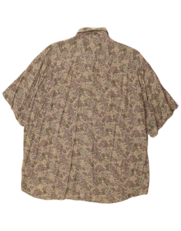 Enara Camice Camisa De Manga Corta Hombre 2XL Viscosa Floral Multicolor