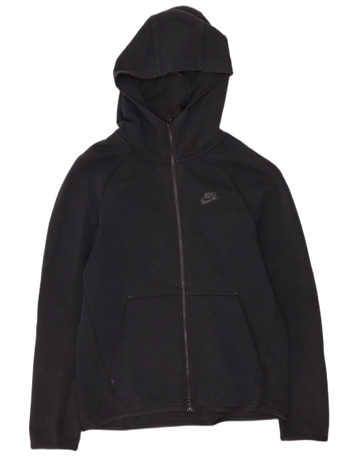 Nike Sudadera con capucha de gran tamaño con cremallera para mujer Reino Unido 10 Pequeño Algodón negro