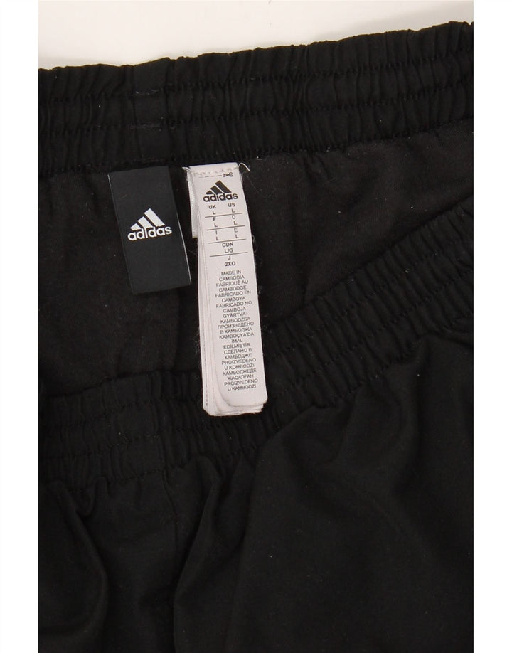 ADIDAS Mens Tracksuit Trousers Joggers Large  Black Polyester Vintage Adidas and Second-Hand Adidas from Messina Hembry 