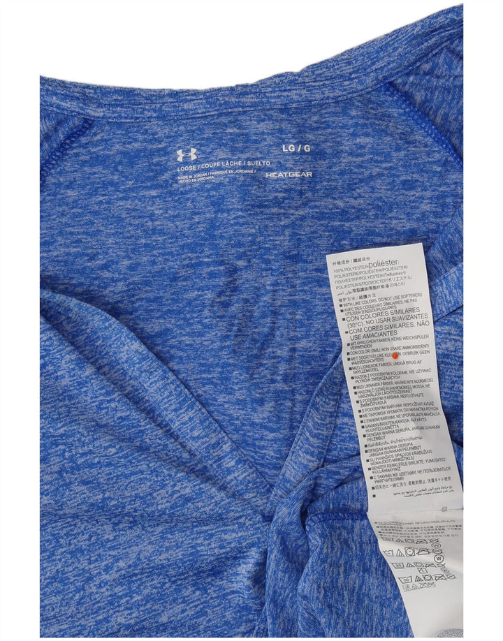 Under Armour Camiseta con capucha para mujer Manga larga UK 46 Poliéster azul grande