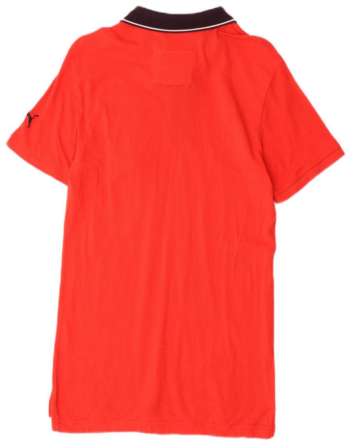 PUMA Polo de rugby para hombre de algodón rojo mediano