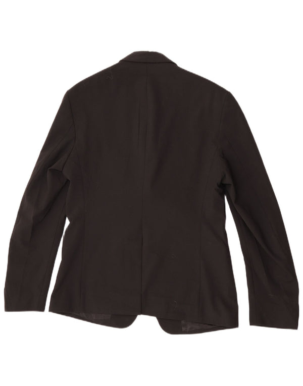 Zara Chaqueta tipo blazer de 2 botones para hombre EU 48 Mediano Negro Poliéster