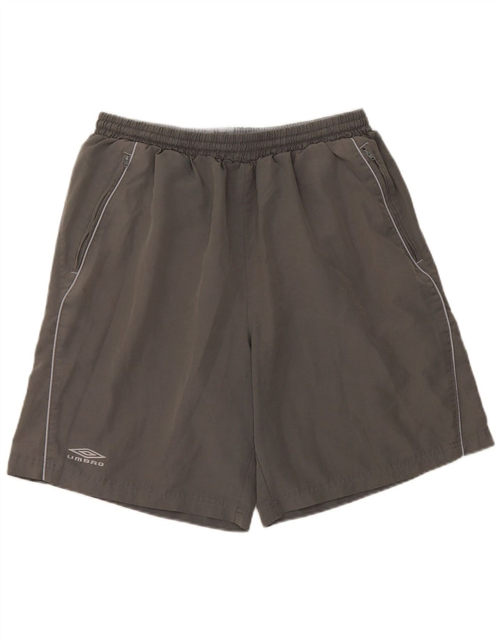 Pantalones cortos deportivos Umbro para hombre poliéster gris grande