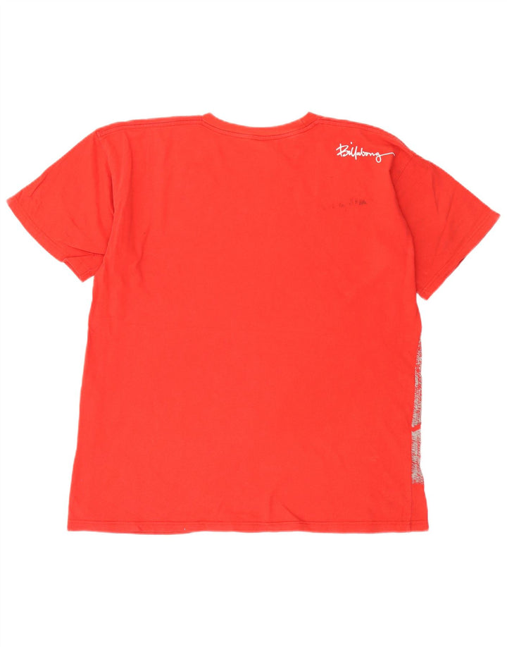 Billabong Hombre Camiseta Gráfica Top XL Rojo