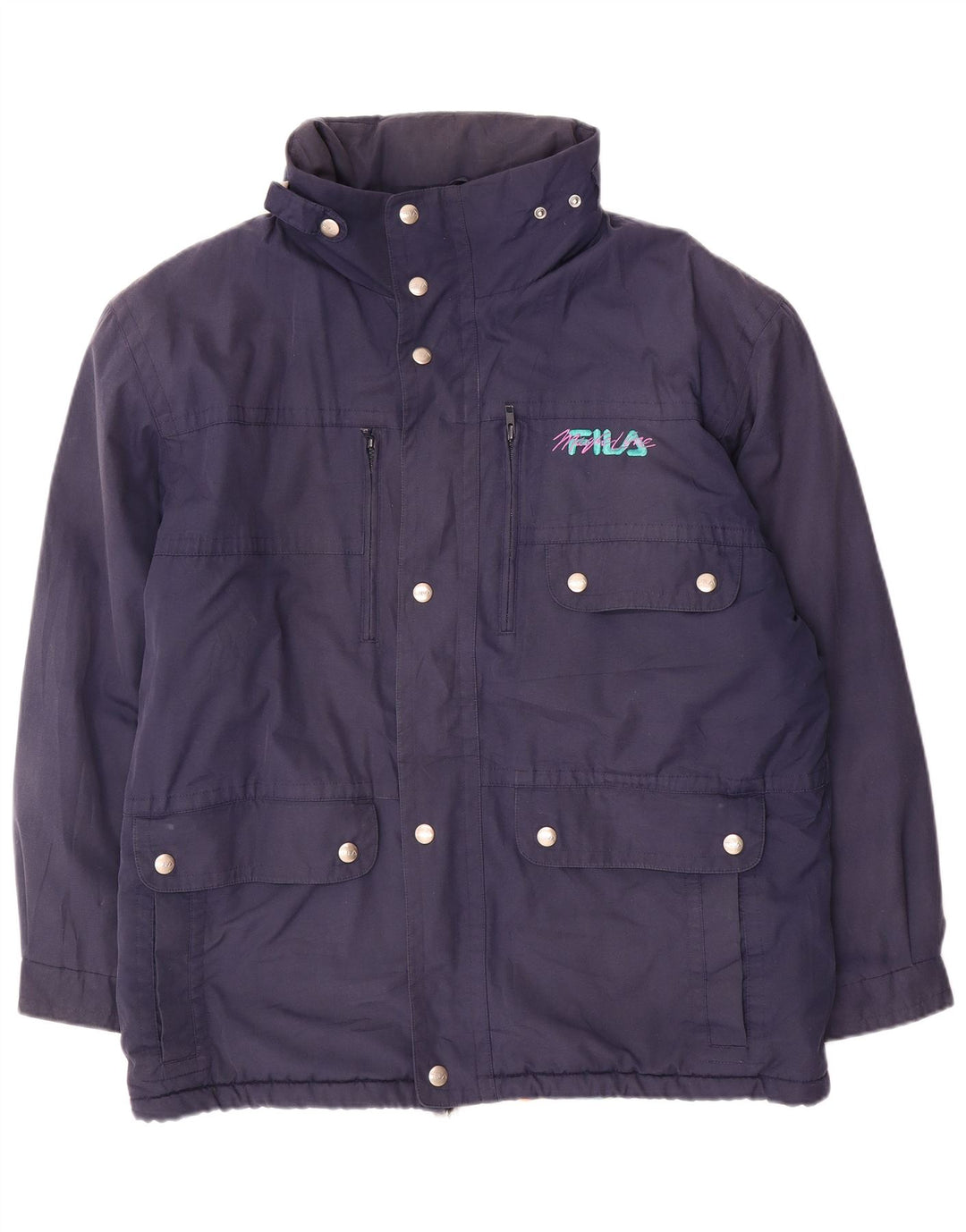 Fila Chaqueta cortavientos Magic Line para hombre UK 44 2XL Poliéster azul marino