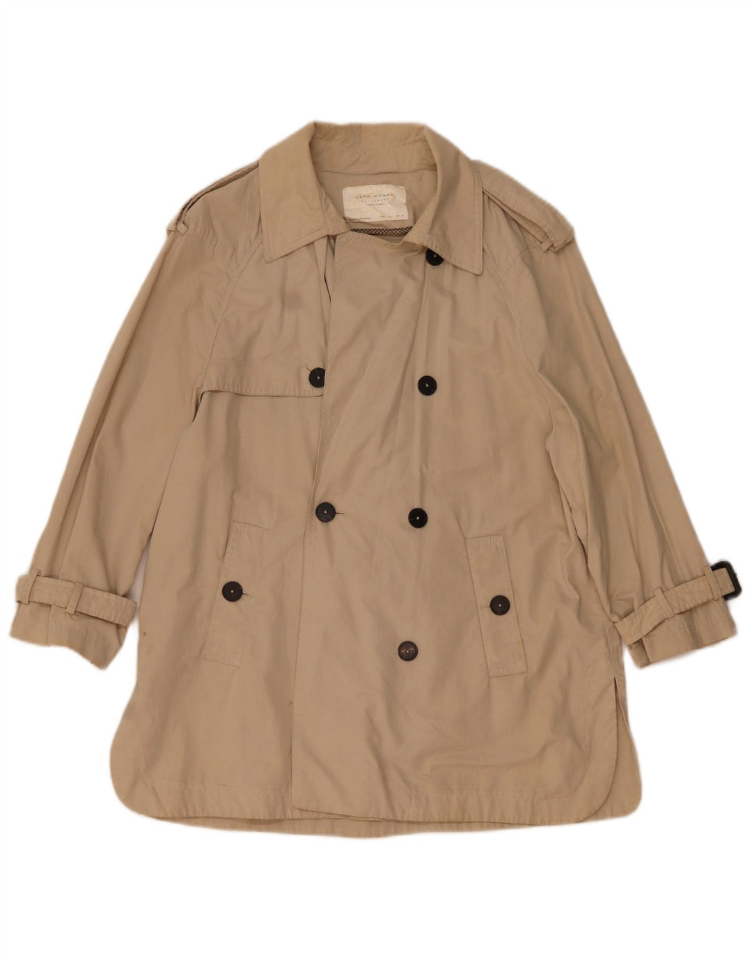 Zara Mujer Gabardina Extragrande UK 10 Small Beige