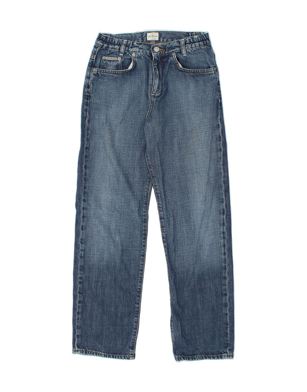 CALVIN KLEIN Womens Straight Jeans UK 12 W28 L29 Blue Cotton