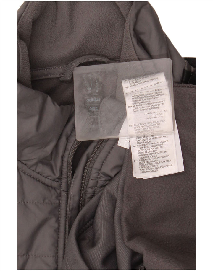 ADIDAS Hombre Aeroready Zip Neck Sudadera Jumper Pequeño Gris Poliéster