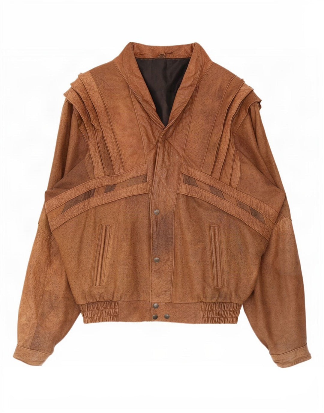 Vintage hombres chaqueta de cuero Reino Unido 40 marrón grande