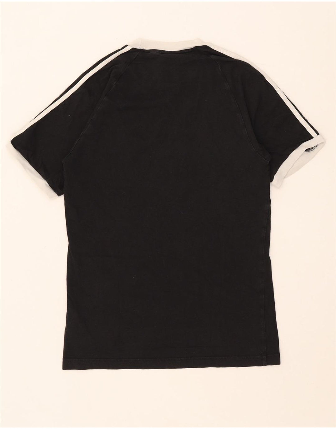 Adidas - Camiseta para hombre, talla pequeña, algodón negro