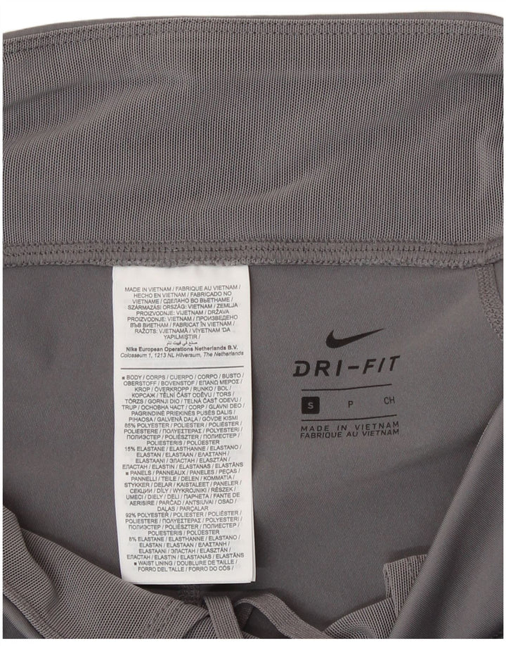 Nike - Leggings capri Dri Fit para mujer, talla 10, poliéster gris pequeño