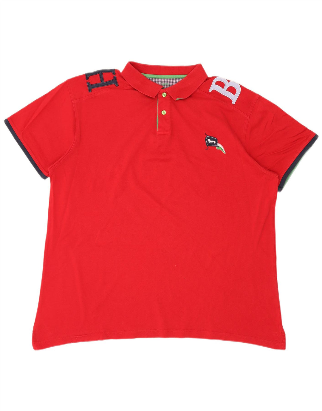HARMONT & BLAINE Polo gráfico de ajuste regular para hombre 3XL Algodón rojo