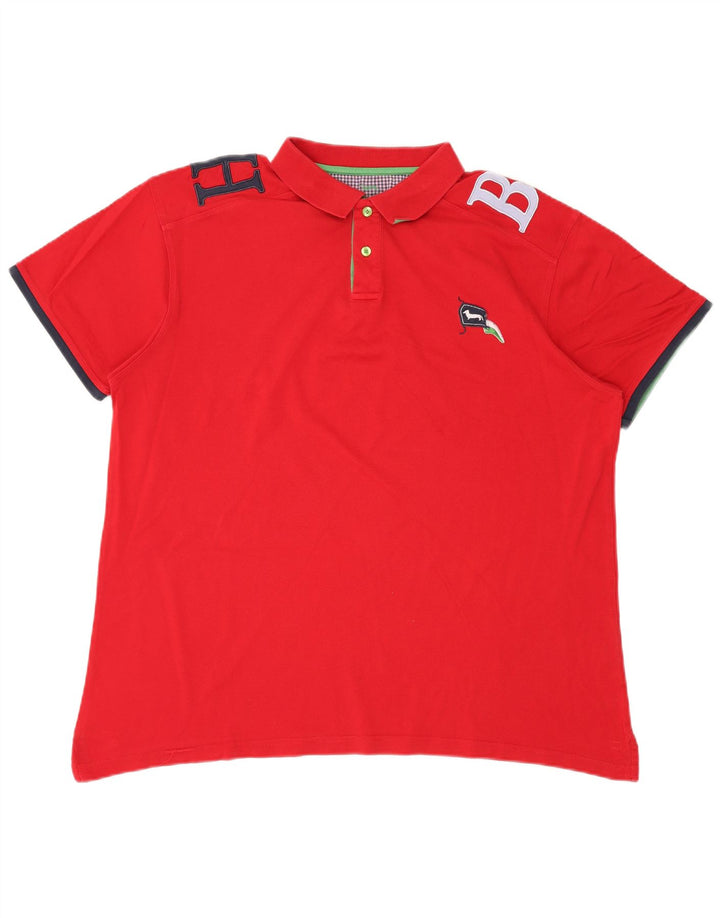 HARMONT & BLAINE Polo gráfico de ajuste regular para hombre 3XL Algodón rojo