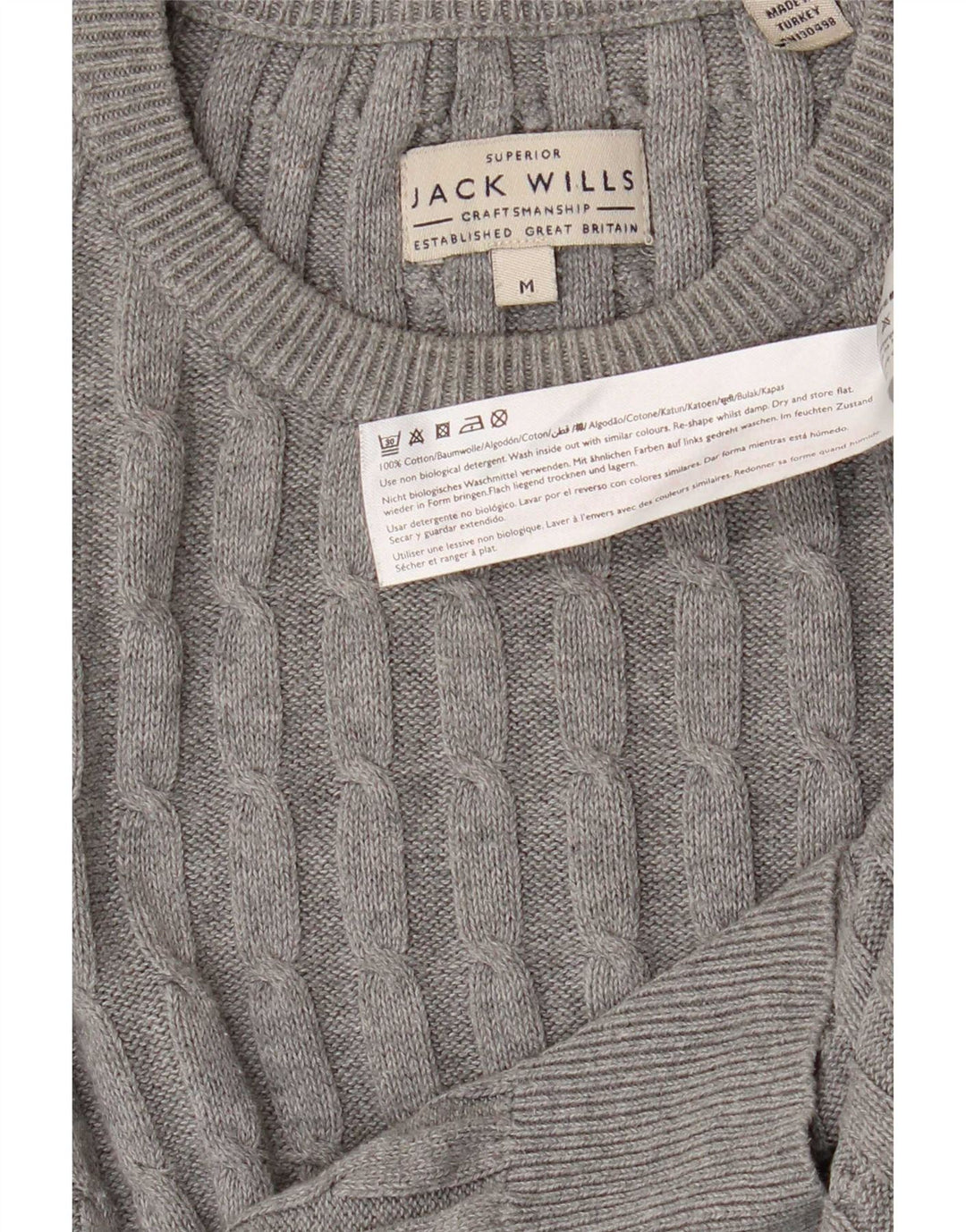Jack Wills Jersey De Cuello Redondo Para Hombre De Algodón Gris Medio