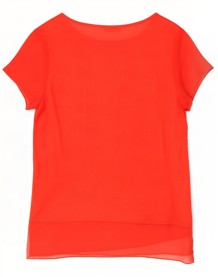 Zara Mujer Blusa Top Reino Unido 42 Medio Rojo