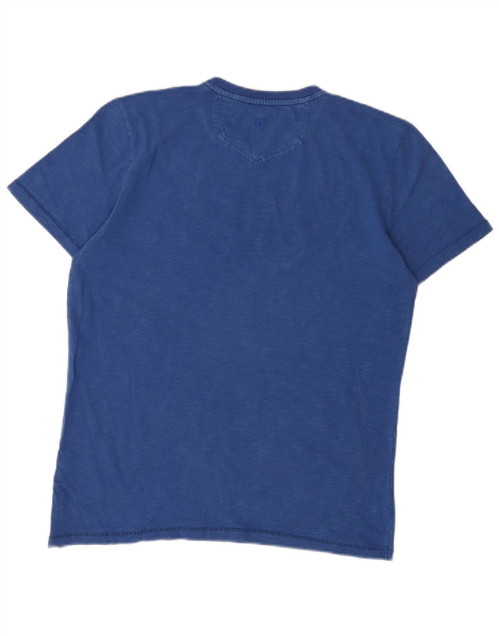 Camiseta gráfica para hombre Fat Face Top de algodón azul medio