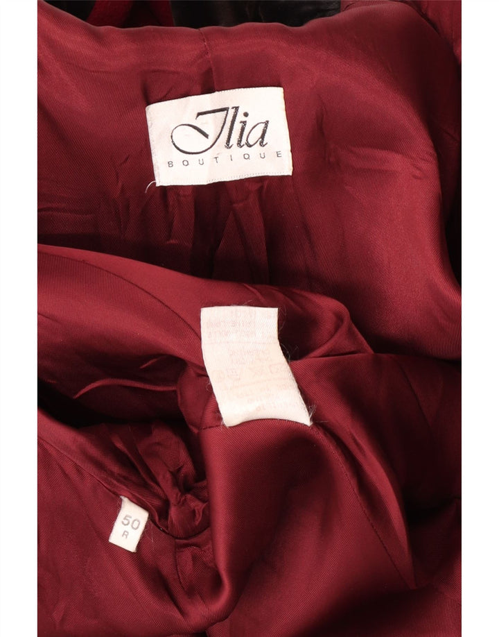 Abrigo Holgado Mujer Ilia IT 50 XL Lana Granate