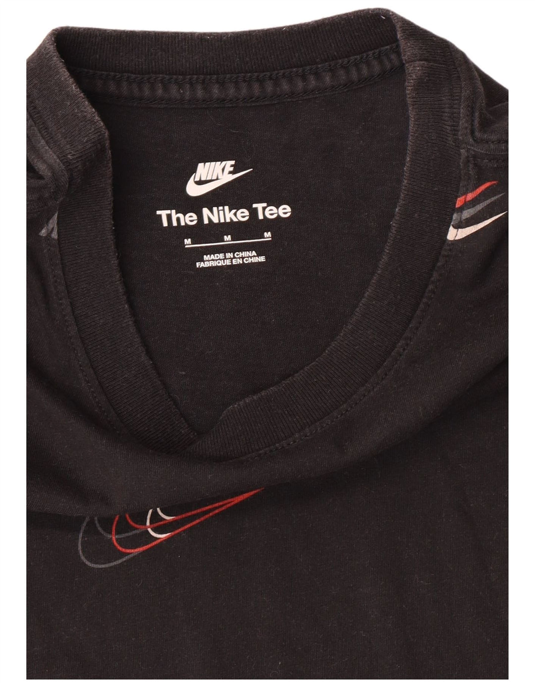 NIKE Camiseta gráfica para hombre, talla mediana, negra