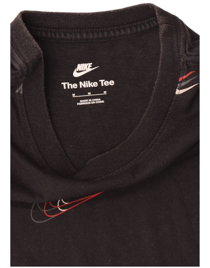 NIKE Camiseta gráfica para hombre, talla mediana, negra