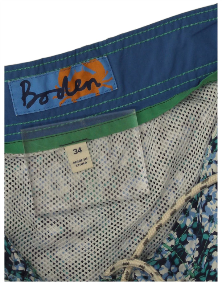 Bañador tipo shorts de hombre Boden de nailon floral azul grande