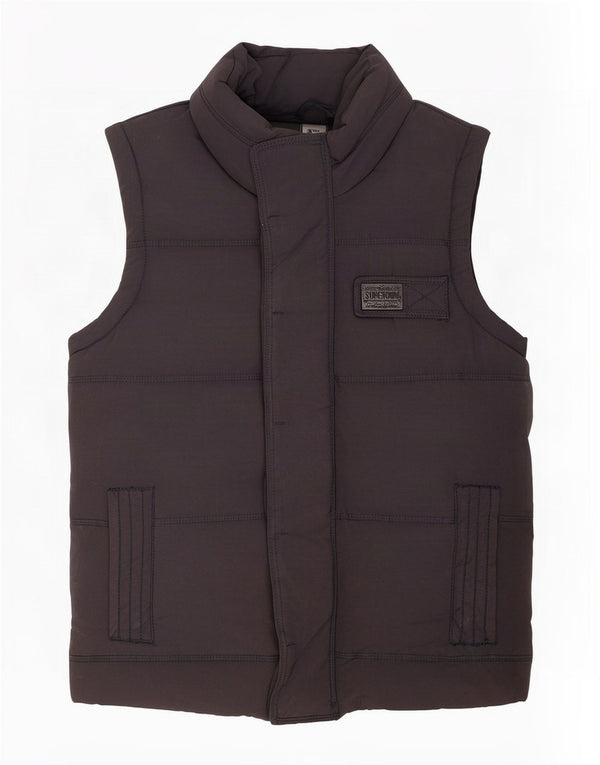 Superdry Chaleco acolchado para hombre ES 38 Algodón gris medio
