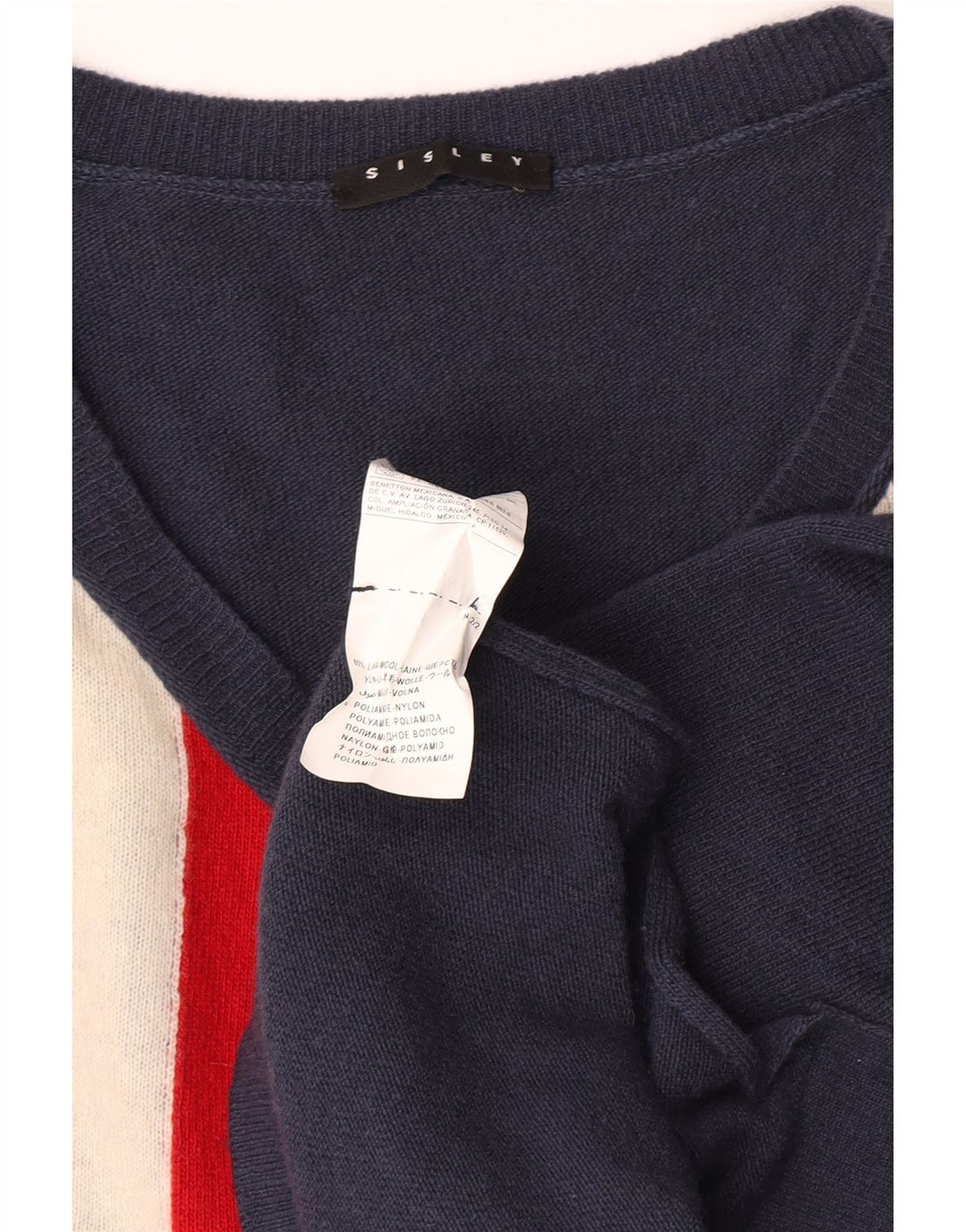 Sisley Camiseta Sin Mangas England Oversize Sin Mangas Talla Única Lana Azul