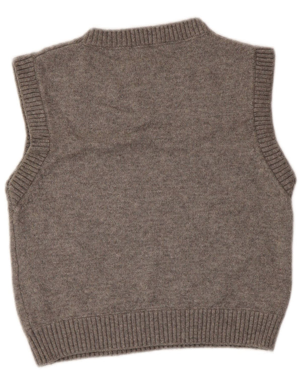 ZARA Mujer Crop Vest Tank Top UK 10 Small Gris Poliéster