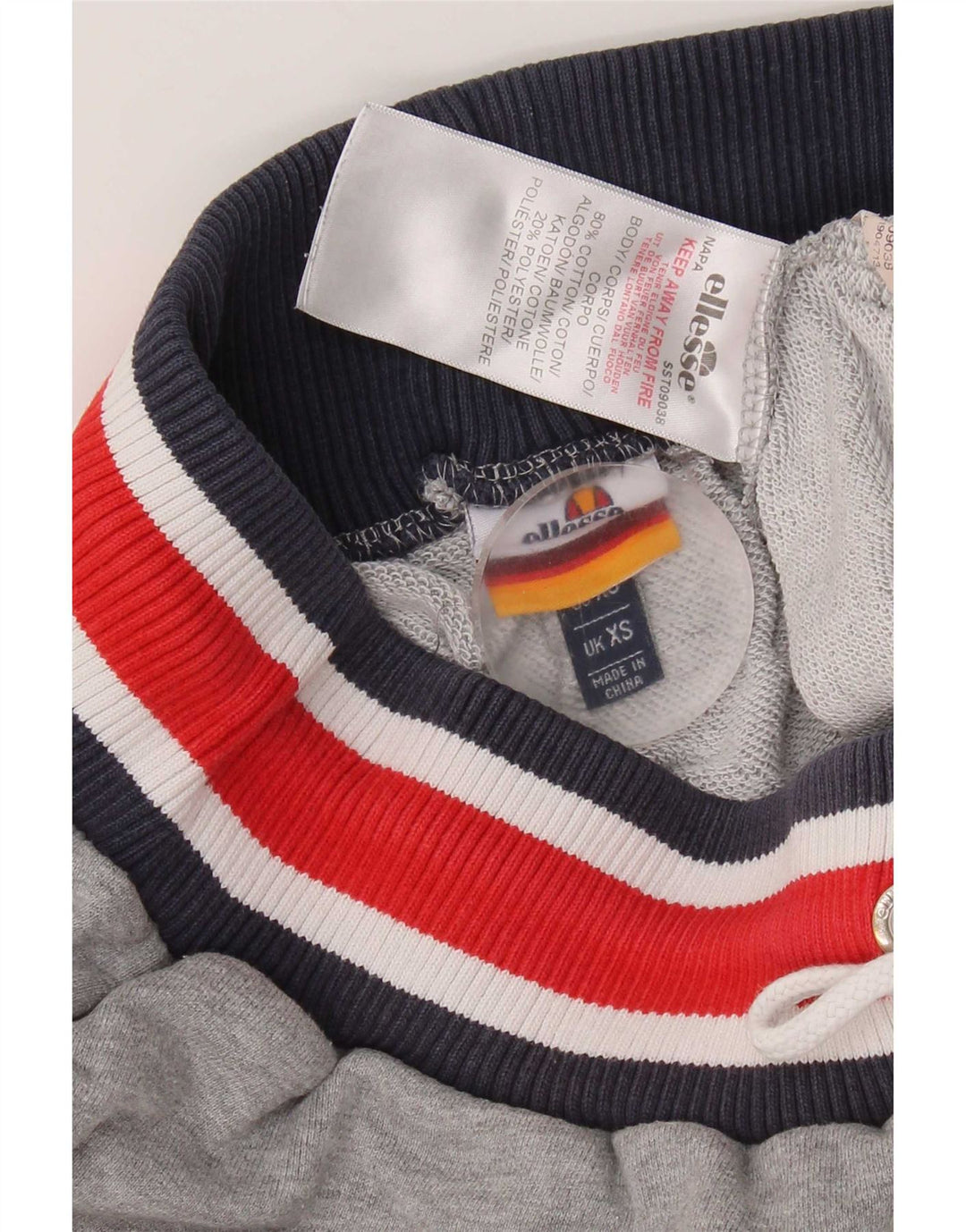 Ellesse Shorts deportivos gráficos para hombre XS Algodón gris