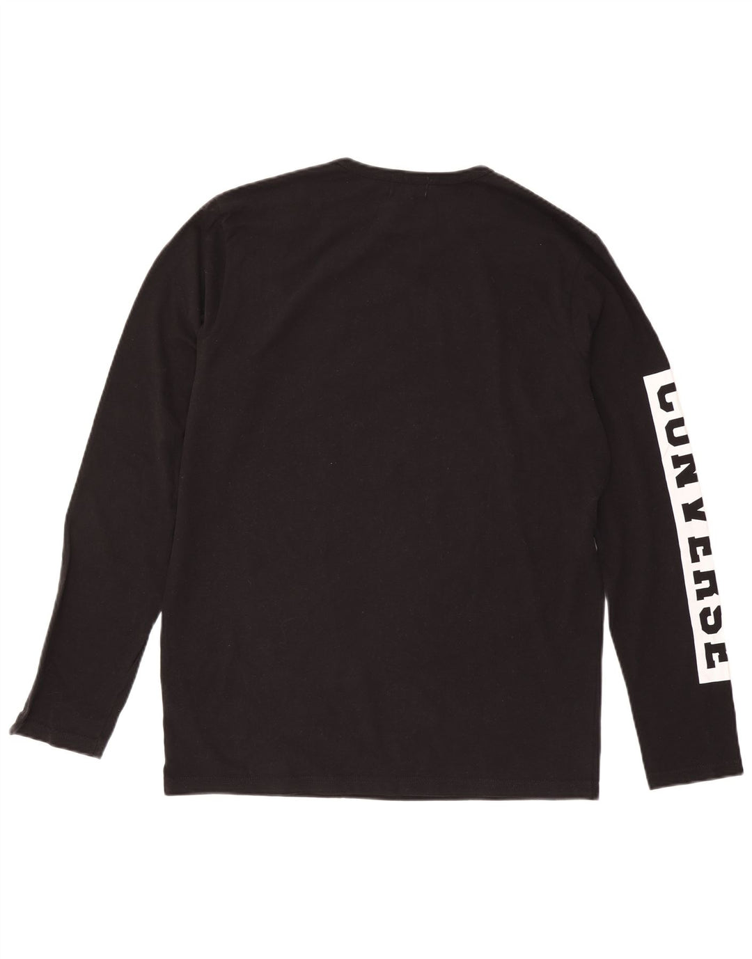 Converse Mens Graphic Top Manga Larga 2XL Algodón Negro