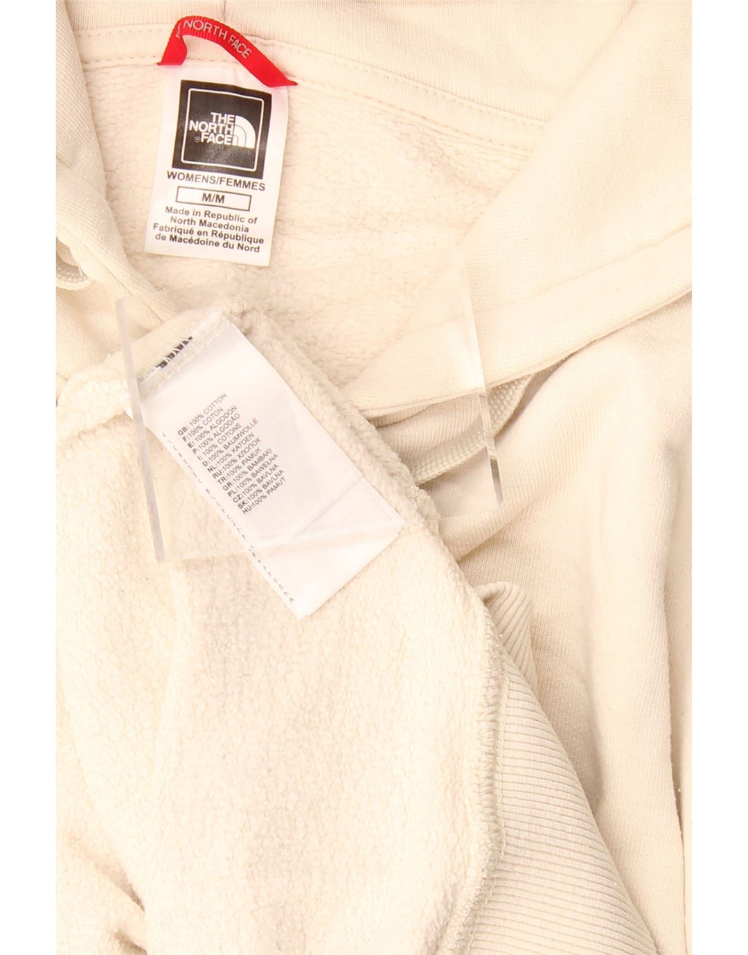 THE NORTH FACE Jersey con capucha gráfico para mujer Reino Unido 44 Algodón beige medio
