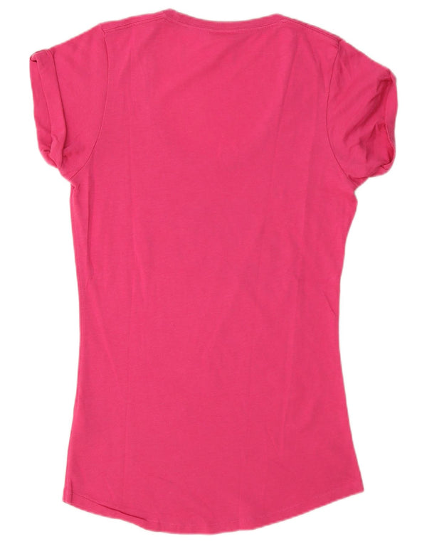 Nike Camiseta gráfica extragrande para mujer UK 6 XS Poliéster rosa
