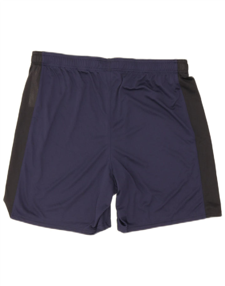 Under Armour Pantalones cortos deportivos para hombre XL Poliéster color block azul marino
