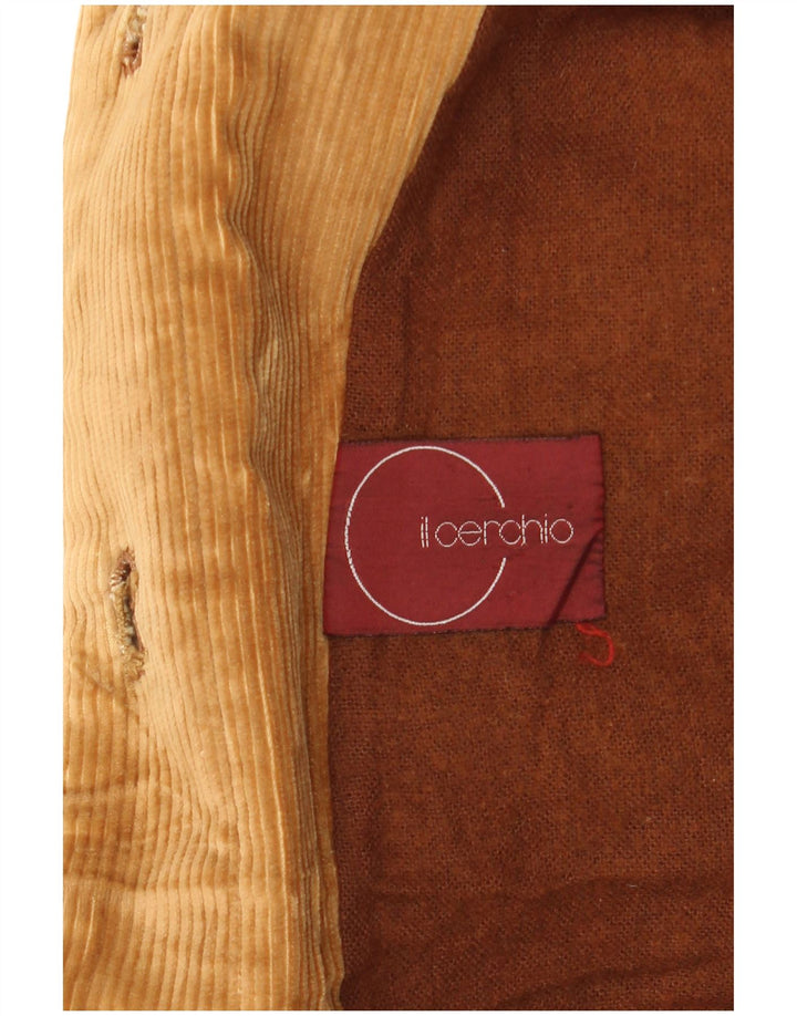 VINTAGE Abrigo cortavientos para mujer Reino Unido 16 Bloque de color marrón grande