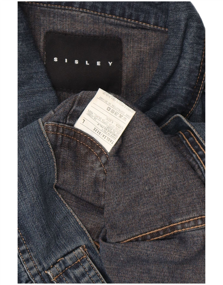 Sisley Chaqueta vaquera para hombre UK 40 Large Algodón azul