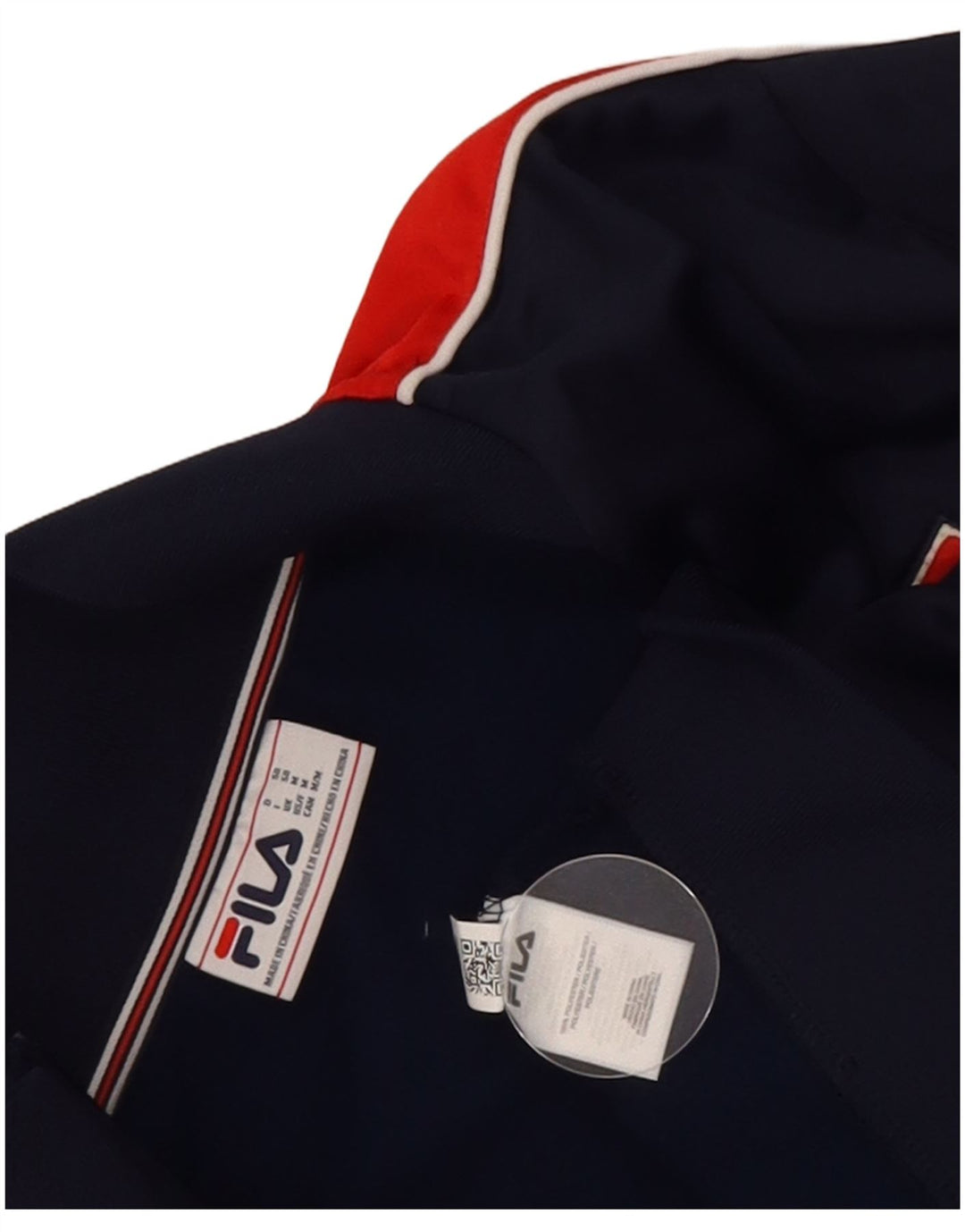 Fila Mens Graphic Chándal Top Chaqueta Medium Azul Marino Colorblock