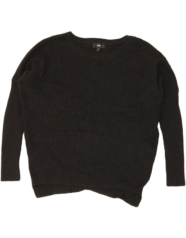 MOSSIMO Womens Oversized Crew Neck Jumper Sweater UK 10 Small Black Vintage Mossimo and Second-Hand Mossimo from Messina Hembry 