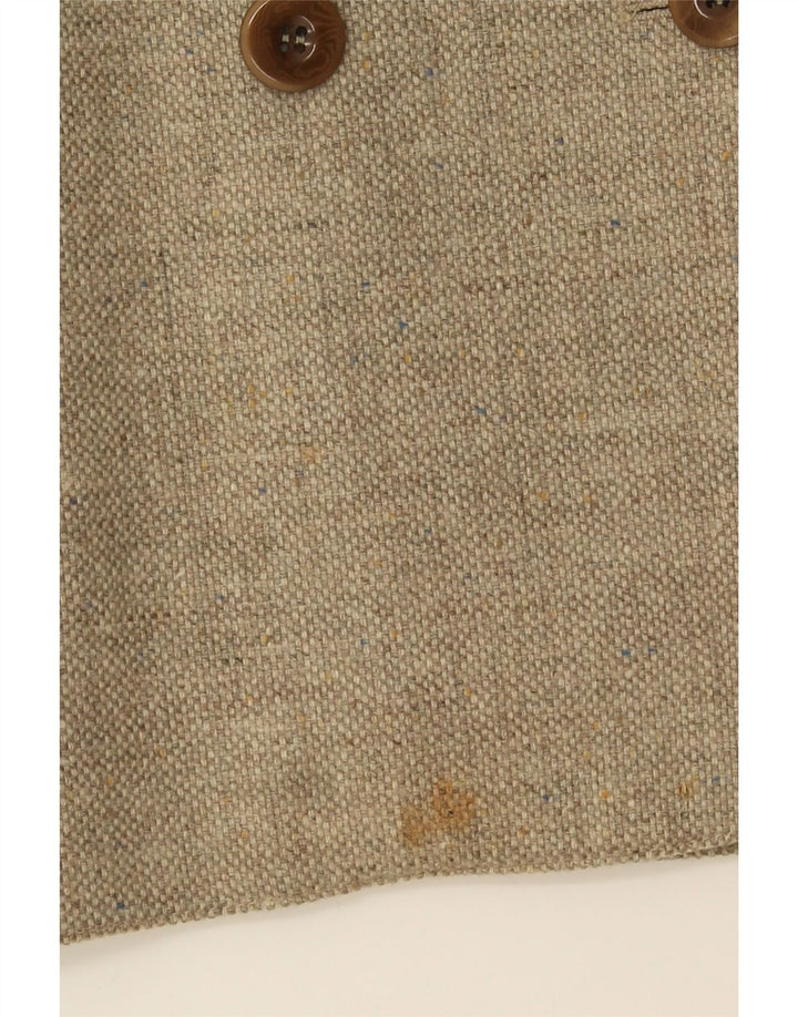 Escada Chaqueta Blazer De Doble Botonadura Para Mujer EU 44 XL Lana Gris