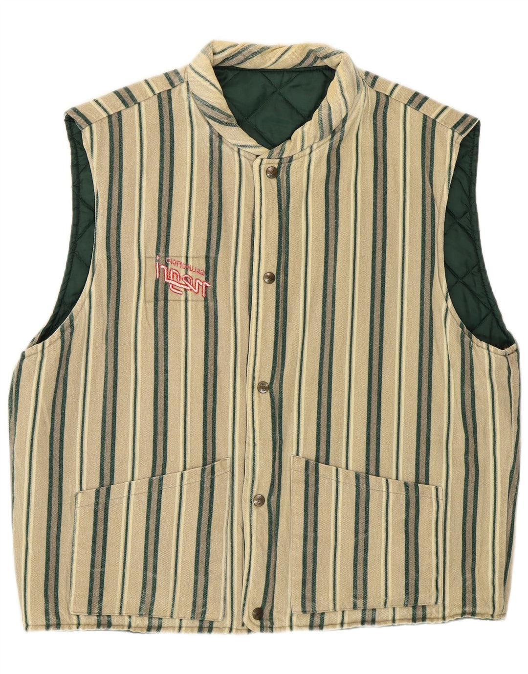 Chaleco acolchado reversible para hombre Creative UK 40 Large Green