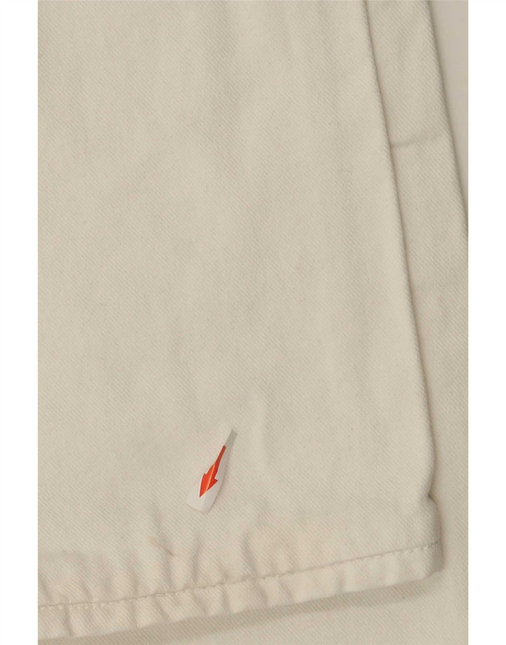 Vaqueros Dondup Mujer Rectos W32 L29 Blanco Algodón
