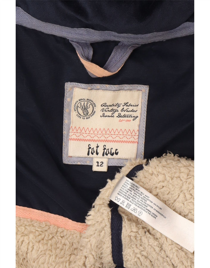 Chaleco acolchado con capucha para mujer Fat Face UK 40 Mediano Azul marino Poliéster