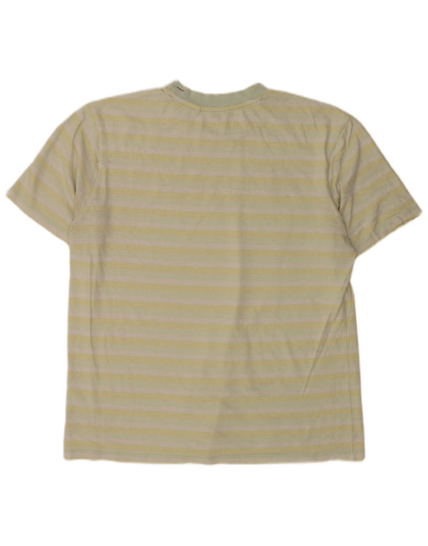 Guess Camiseta Gráfica Para Hombre Top Grande De Rayas Amarillas