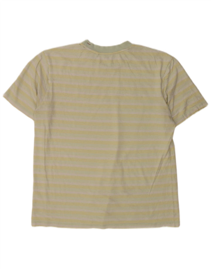 Guess Camiseta Gráfica Para Hombre Top Grande De Rayas Amarillas