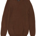 ZARA Hombre Jersey Cuello Barco Algodón Marrón Medio